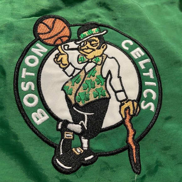 Starter NBA Boston Celtics The Jet Crinkle Half Zip Pullover Woven Jacket Mens S - Picture 10 of 12